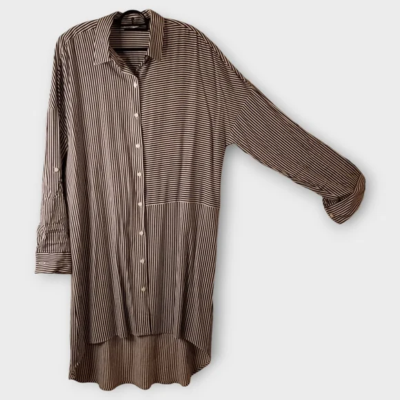 Reitmans Black and White Stiped Tunic/Dress, Medium - Picture 2 of 6